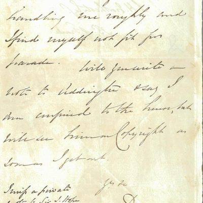 A letter written by Lord Dalhousie who served as Governor-General of India.