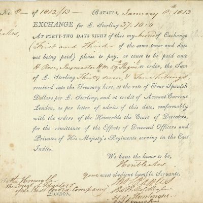 A document signed By Sir Raffles in 1813. Just 6 years before his arrival in Singapore.